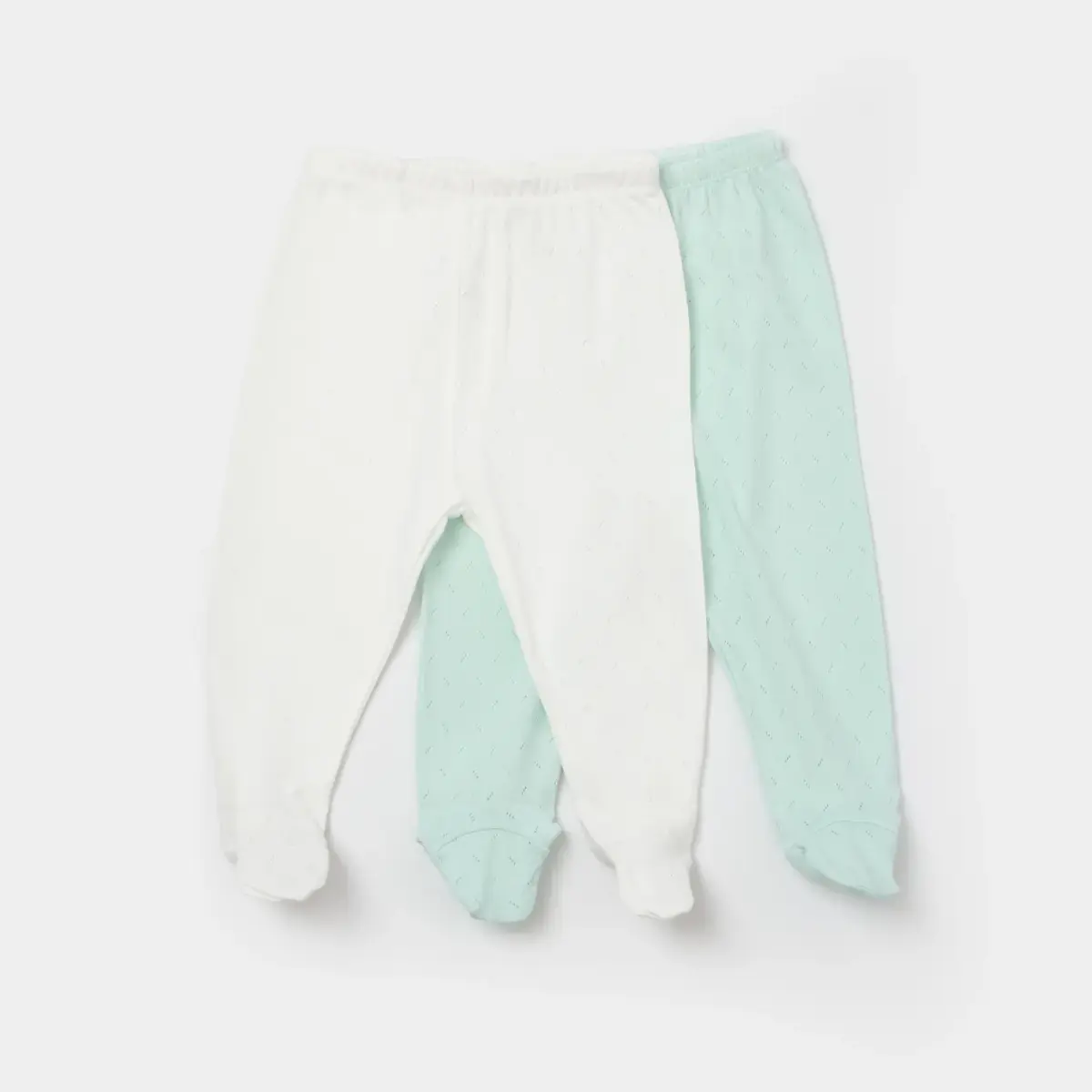 Bibaby Pantolon Patikli 2li Jakarlı Nil - Ekru Bibaby Pantolon Patikli 2li Jakarlı Nil - Ekru