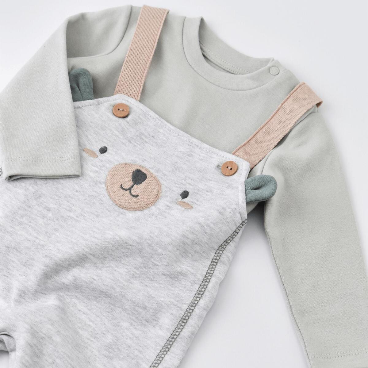 Bibaby Organik Salopet Hug Me Bear Kar Melanj