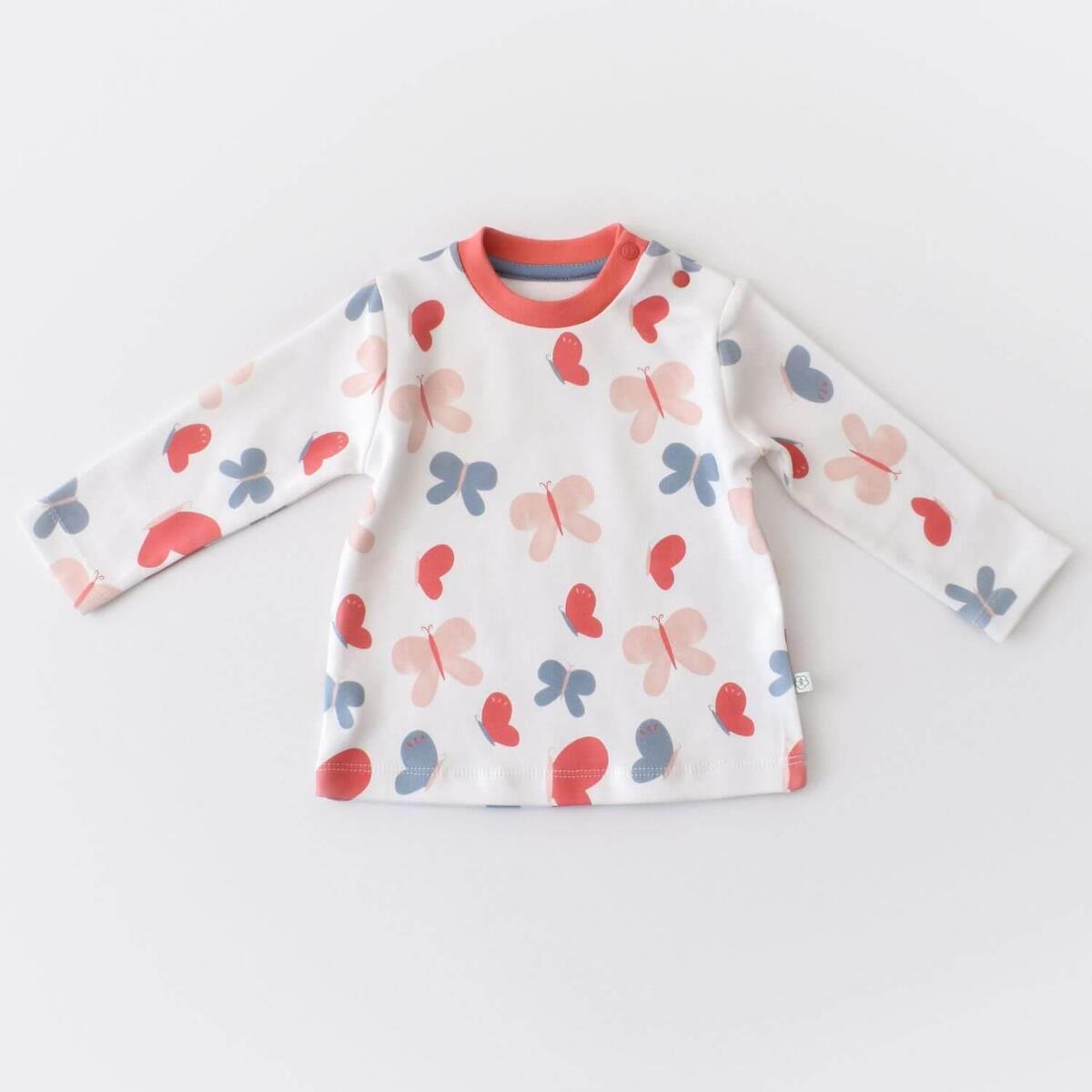 Bibaby Organik Sweatshirt Wild Flowers Coral