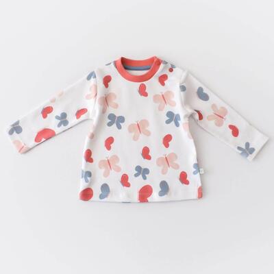 Bibaby Organik Sweatshirt Wild Flowers Coral