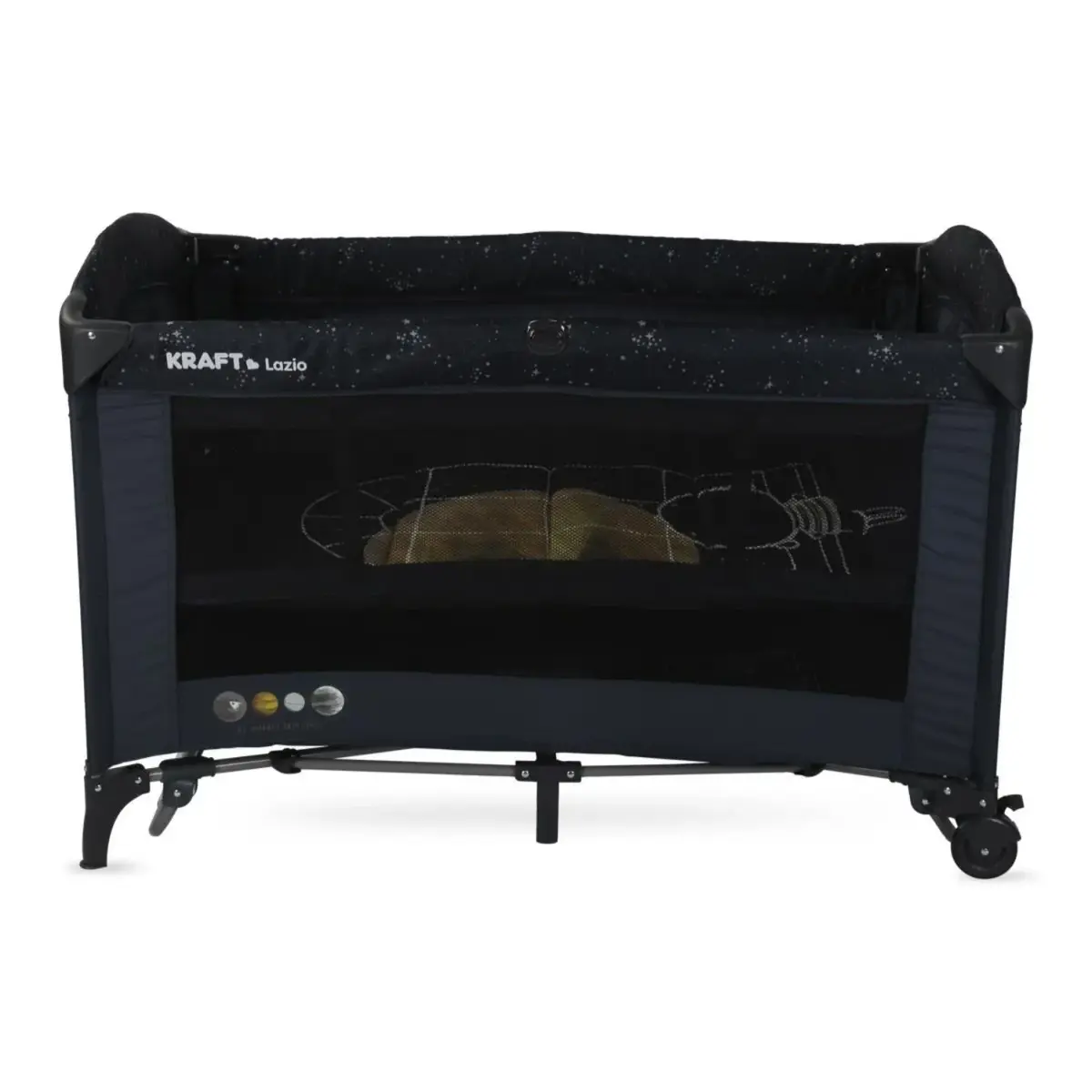Kraft Lazio Dönenceli Anne Yanı Oyun Parkı 70x120 cm Dark Grey