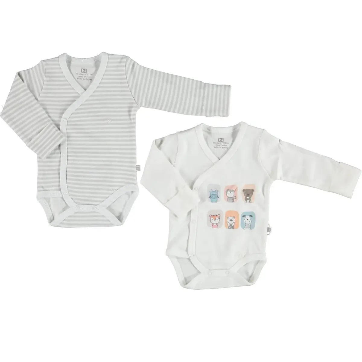 Bibaby Body Kruvaze Eldivenli 2li Zoo Animals