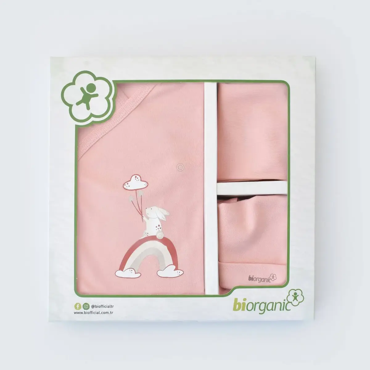 Bibaby Organik Hastane Çıkışı 5li Live Color Rabbit Somon