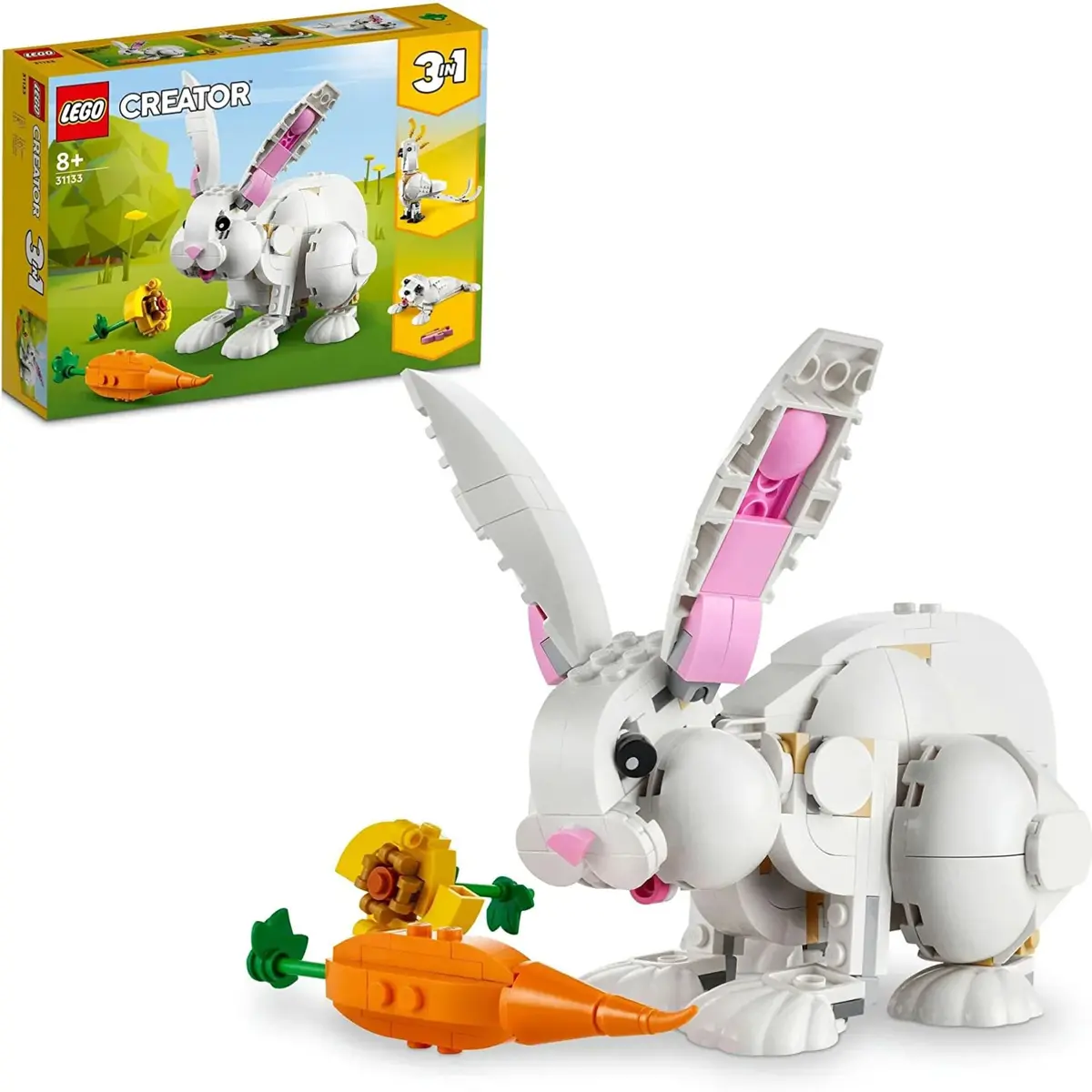 LEGO Creator 3’ü 1 Arada Beyaz Tavşan 31133 Oyuncak Yapım Seti 31133