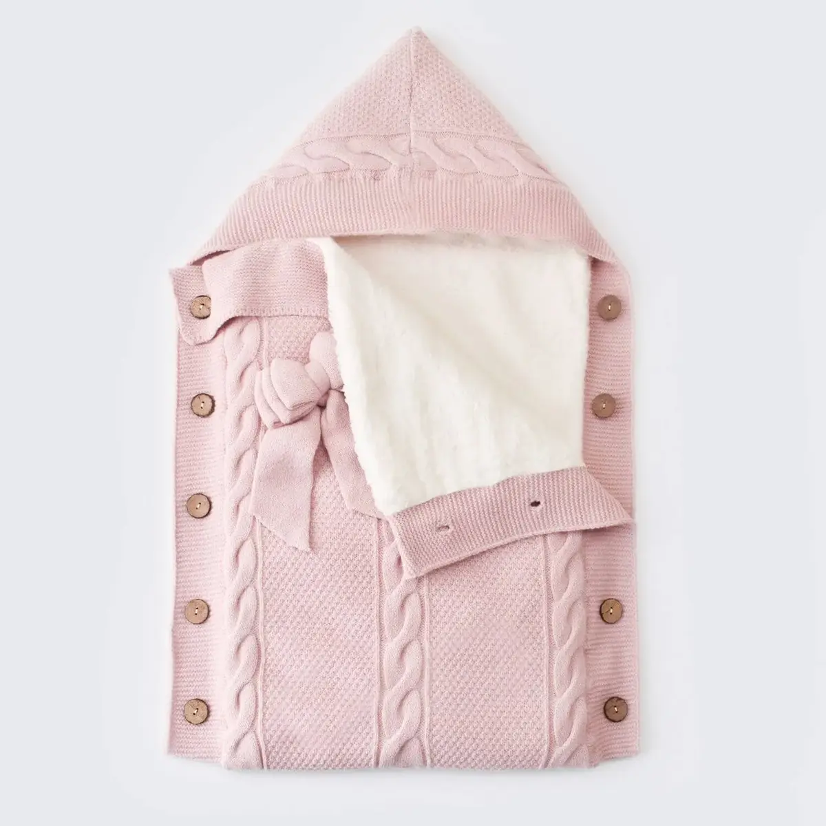 Bibaby Kundak Triko Fiyonklu Pembe
