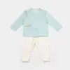 Bibaby Organik Pijama Takımı Save The Seahorse Bej - Mint