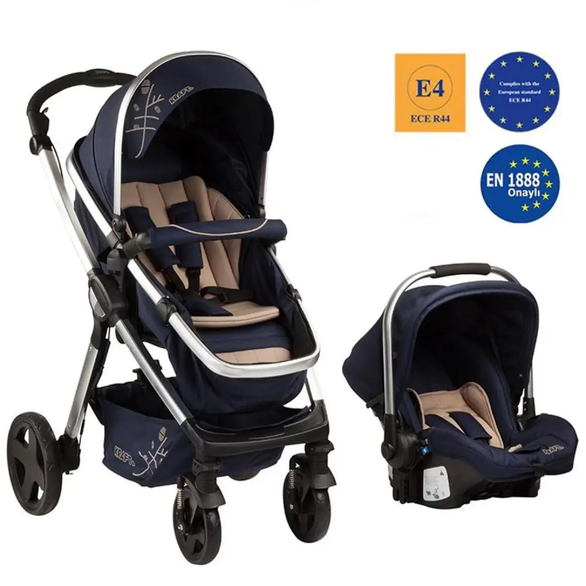 Kraft Switch 2018 Travel Sistem Bebek Arabası Mavi