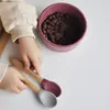 OiOi Silikon Mama Kaşığı 2'li Bambu Saplı Aqua Green/Deep Blue