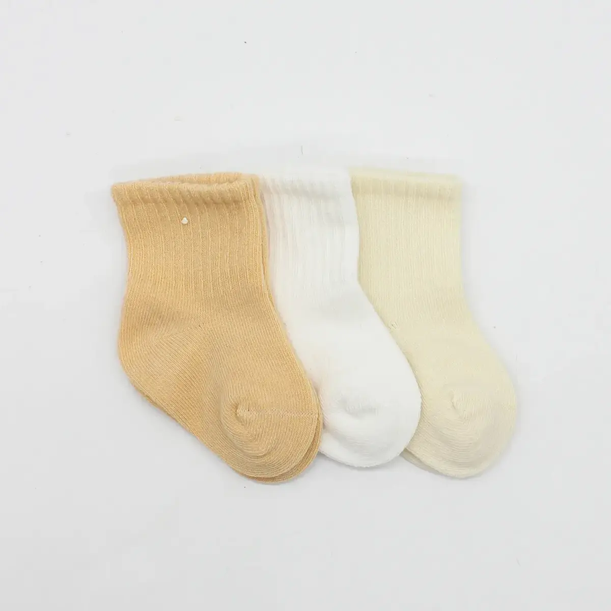 Bistyle Soket Çorap Penye 3lü Little Love Girl Somon - Ekru - Natural