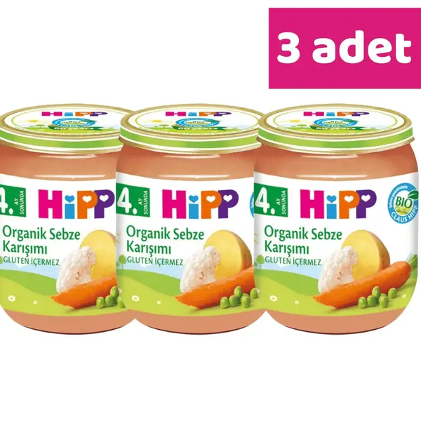 Hipp Organik Sebze Karışımı 125 gr x3