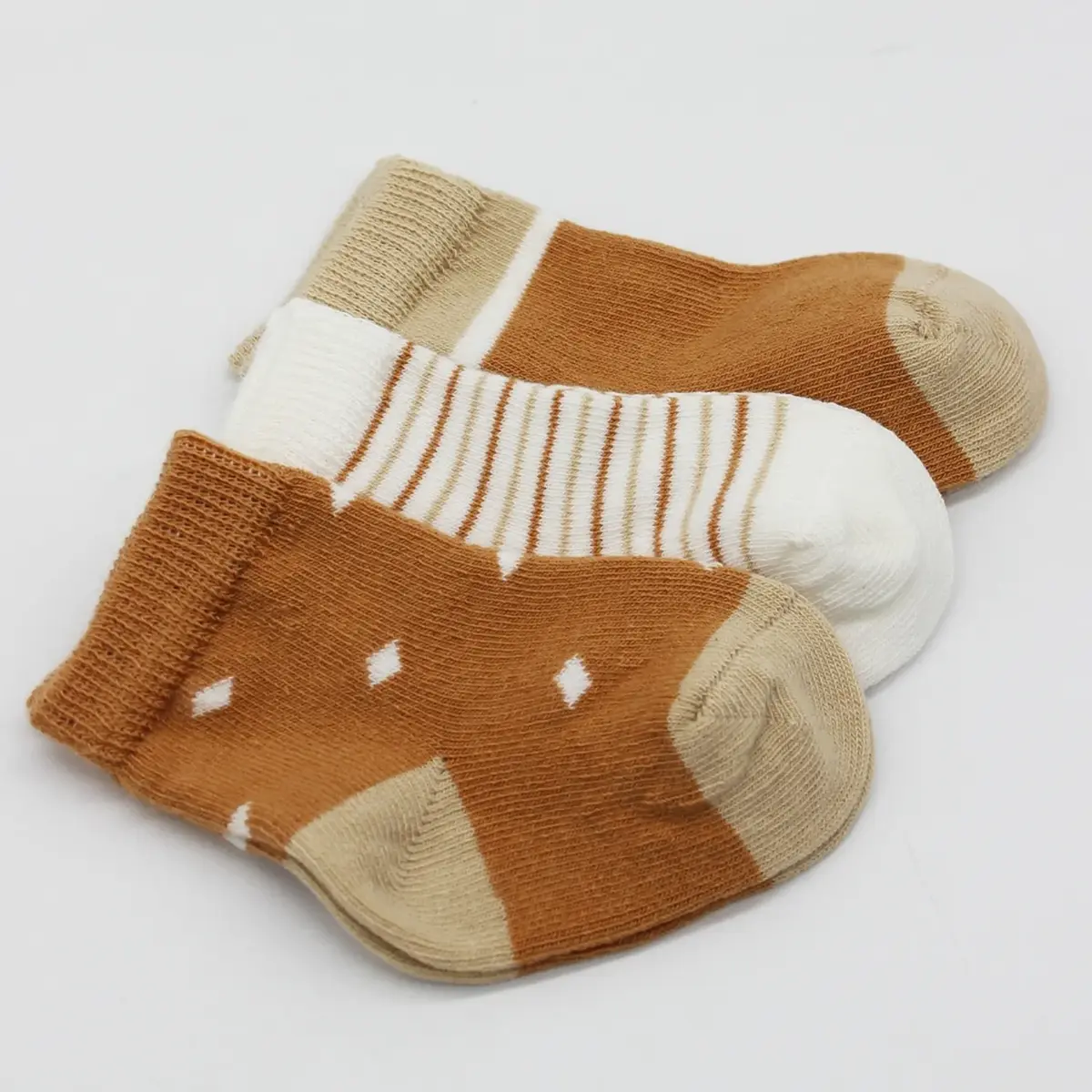 Bibaby Çorap Soket 3lü Bistyle Puan Penye Hardal