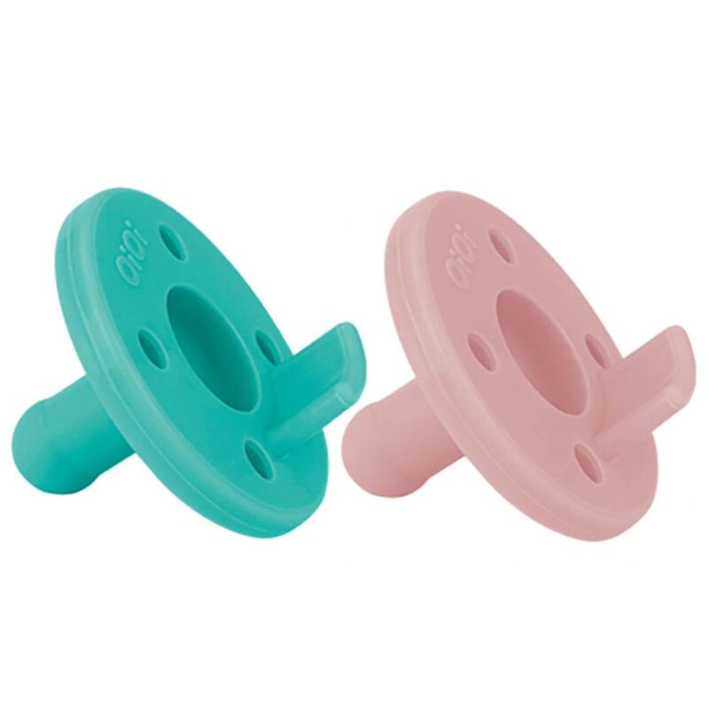 OiOi Silikon Emzik 2li 0+ Ay Aqua Green- Pink