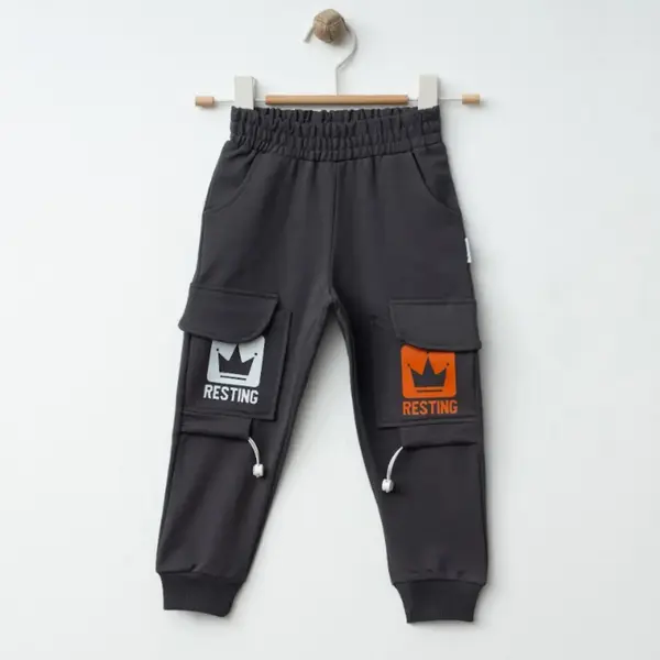 Winimo Eşofman Altı Resting Baskılı Füme