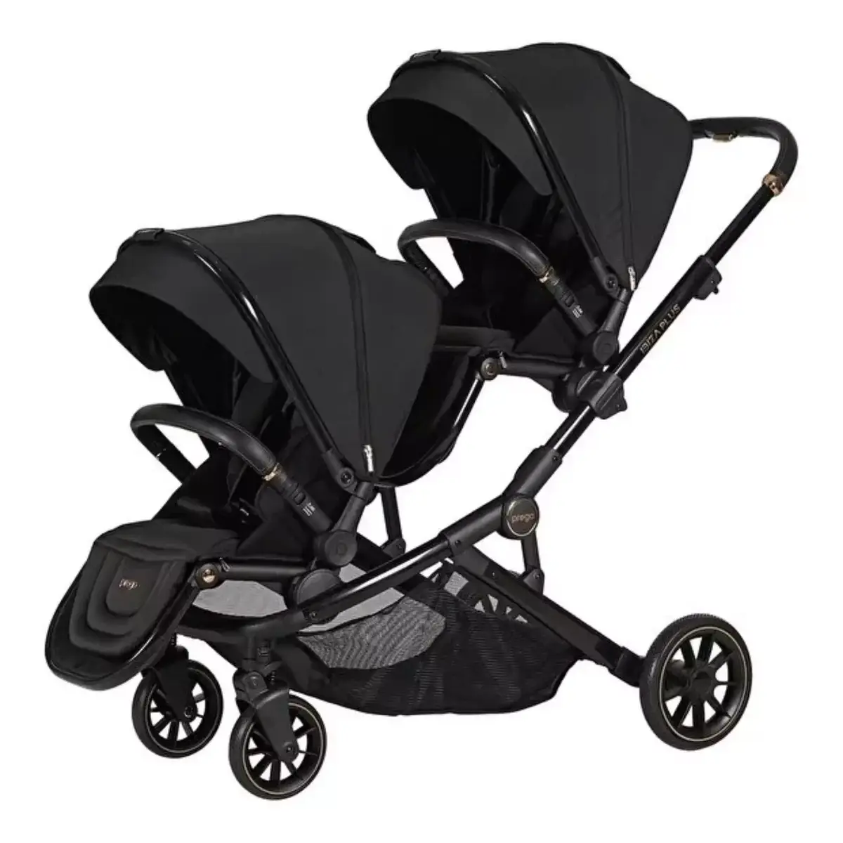 Prego 2420 Ibiza Plus I-Size Travel Sistem İkiz Bebek Arabası Siyah