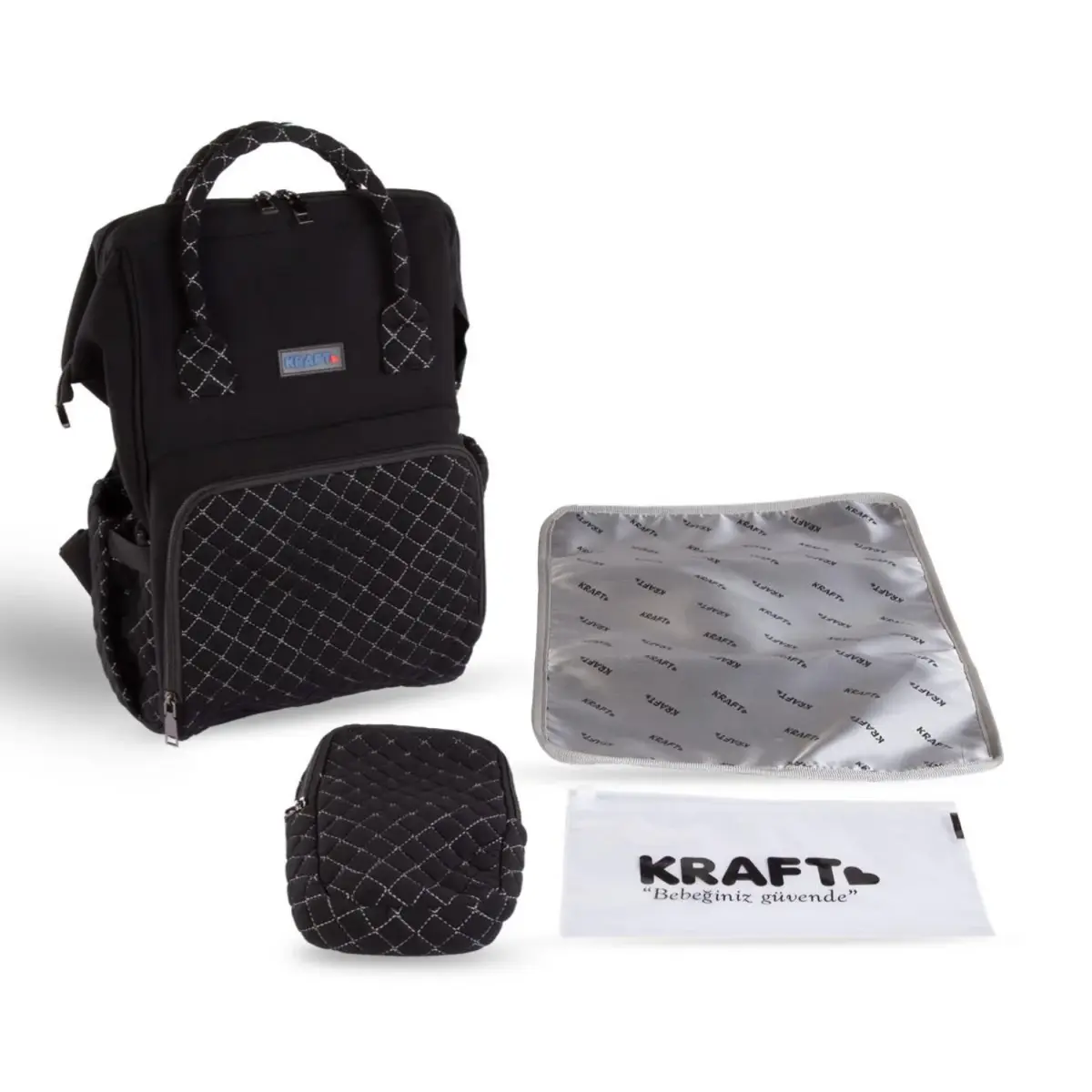 Kraft Ebony Anne Bebek Bakım Çantası Siyah