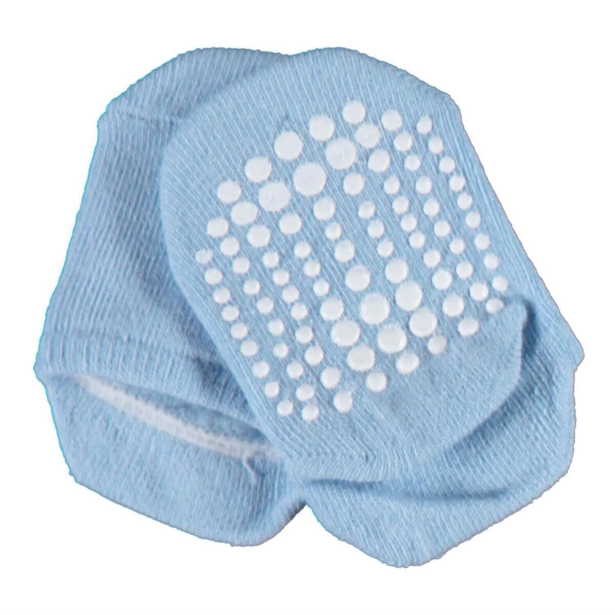 Bibaby Organik Çorap Soket Kaymaz Taban Points Mavi