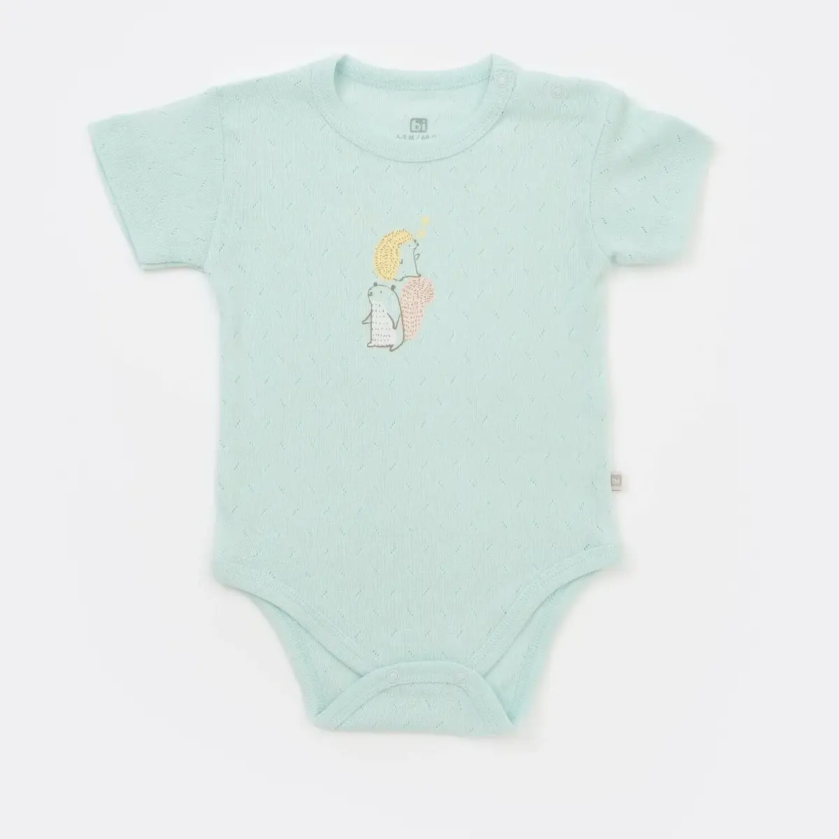 Bibaby Body Kısa Kol Fun Cute Ones Mint