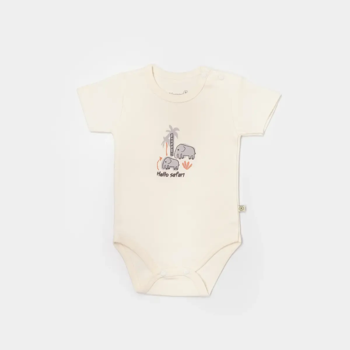 Bibaby Organik Tulum Takımı Tüllü Hello Safari Ekru - Kiremit