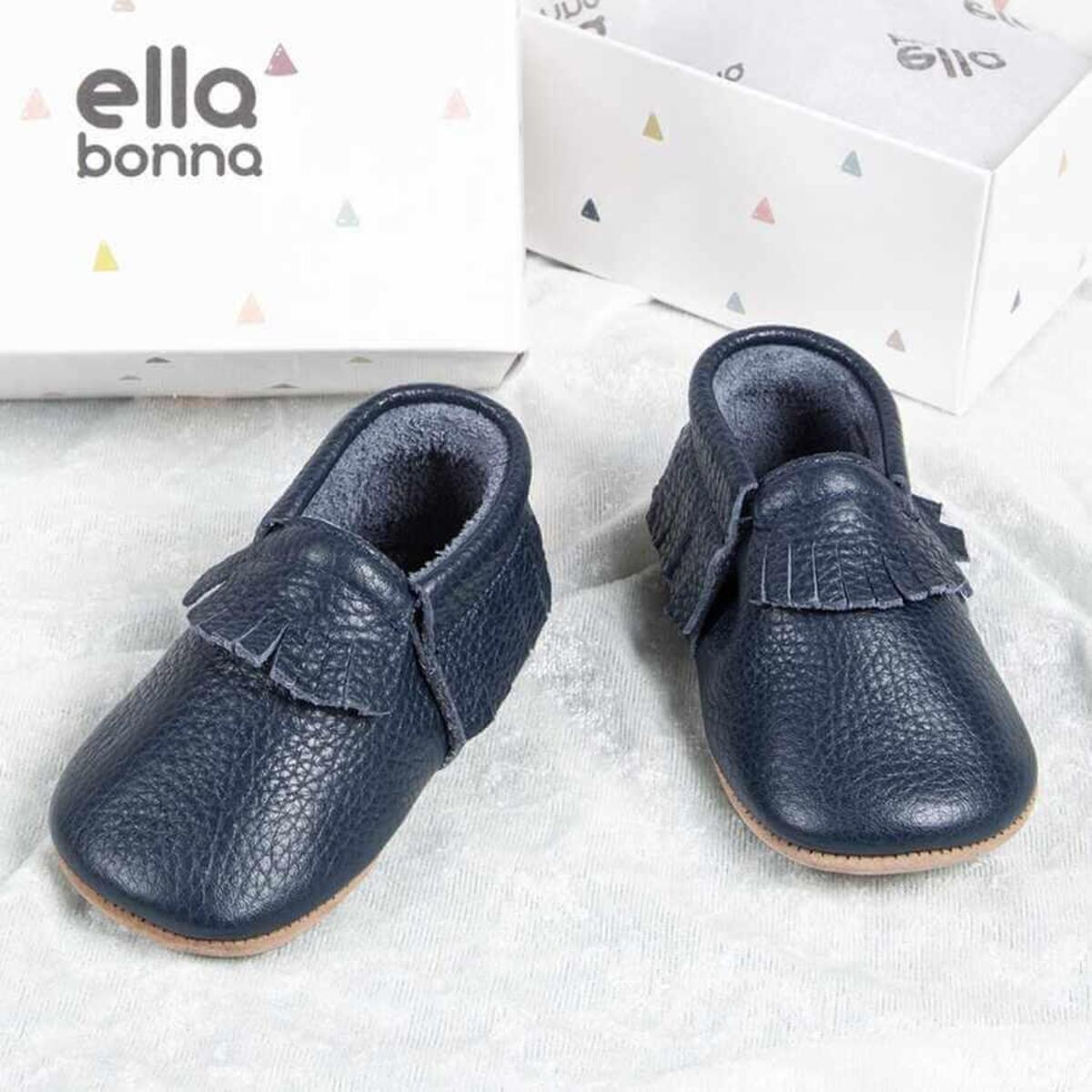 Ella Bonna Bebek Ayakkabısı Hakiki Deri Koyu Mavi