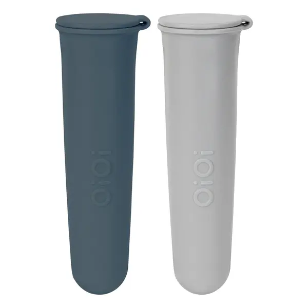 OiOi Buz Buz Silikon Dondurma Kabı 2li 6+ Ay Deep Blue - Powder Grey