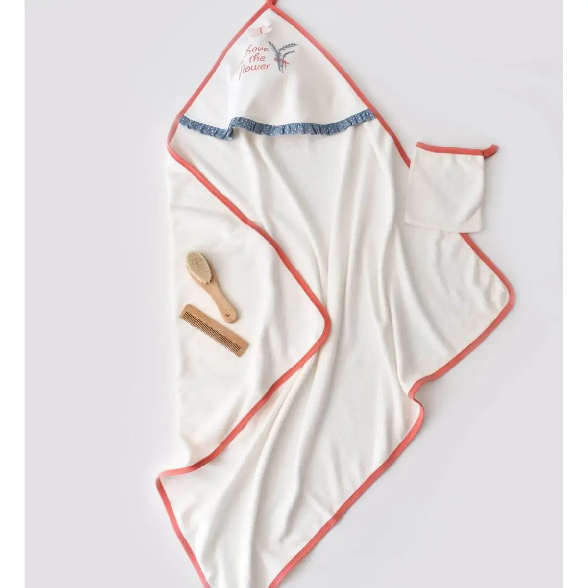 Bibaby Organik Havlu Wild Flowers Coral