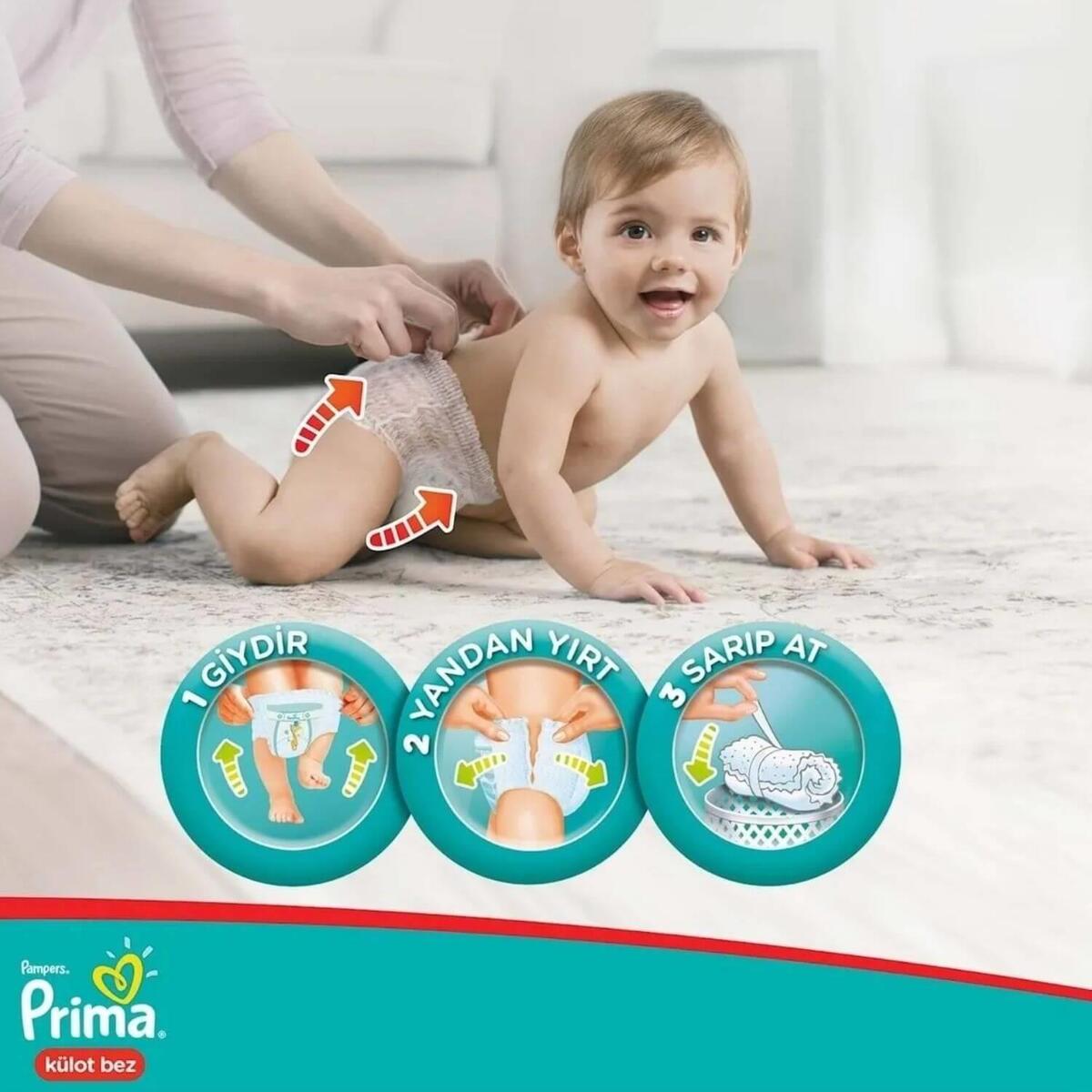 Prima Pants Külot Bebek Bezi 4 Beden Maxi 9-15 Kg 46lı Jumbo Paket