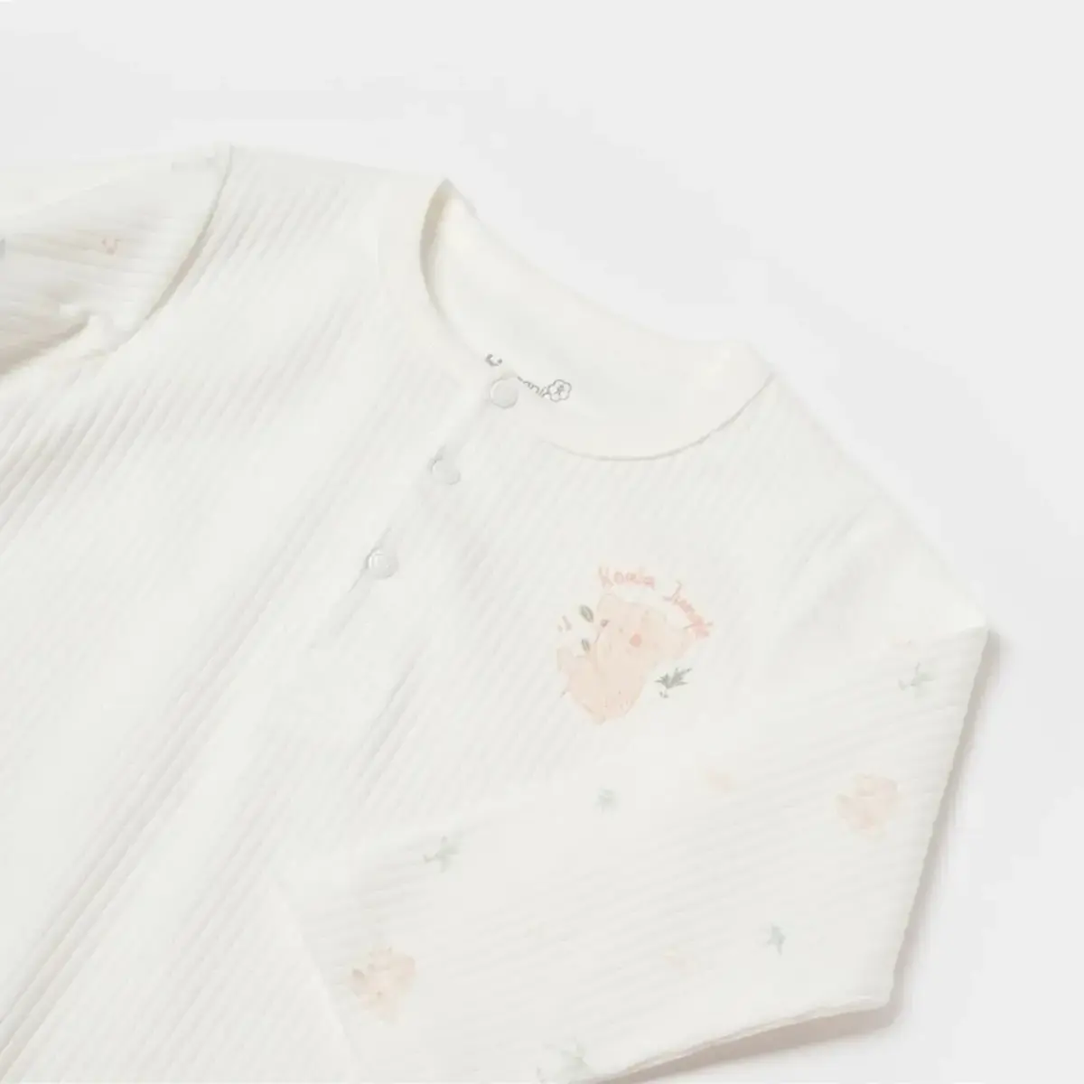 Bibaby Organik Body Uzun Kol Koala Jungle Pembe