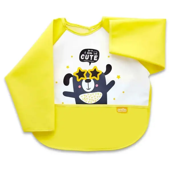 Babyjem Poli Muşamba Kollu Önlük Sarı