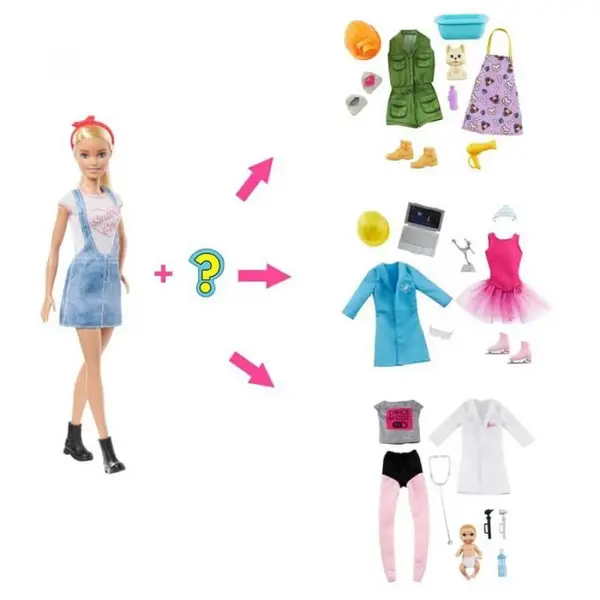 Barbie Sürpriz Meslek Bebeği
