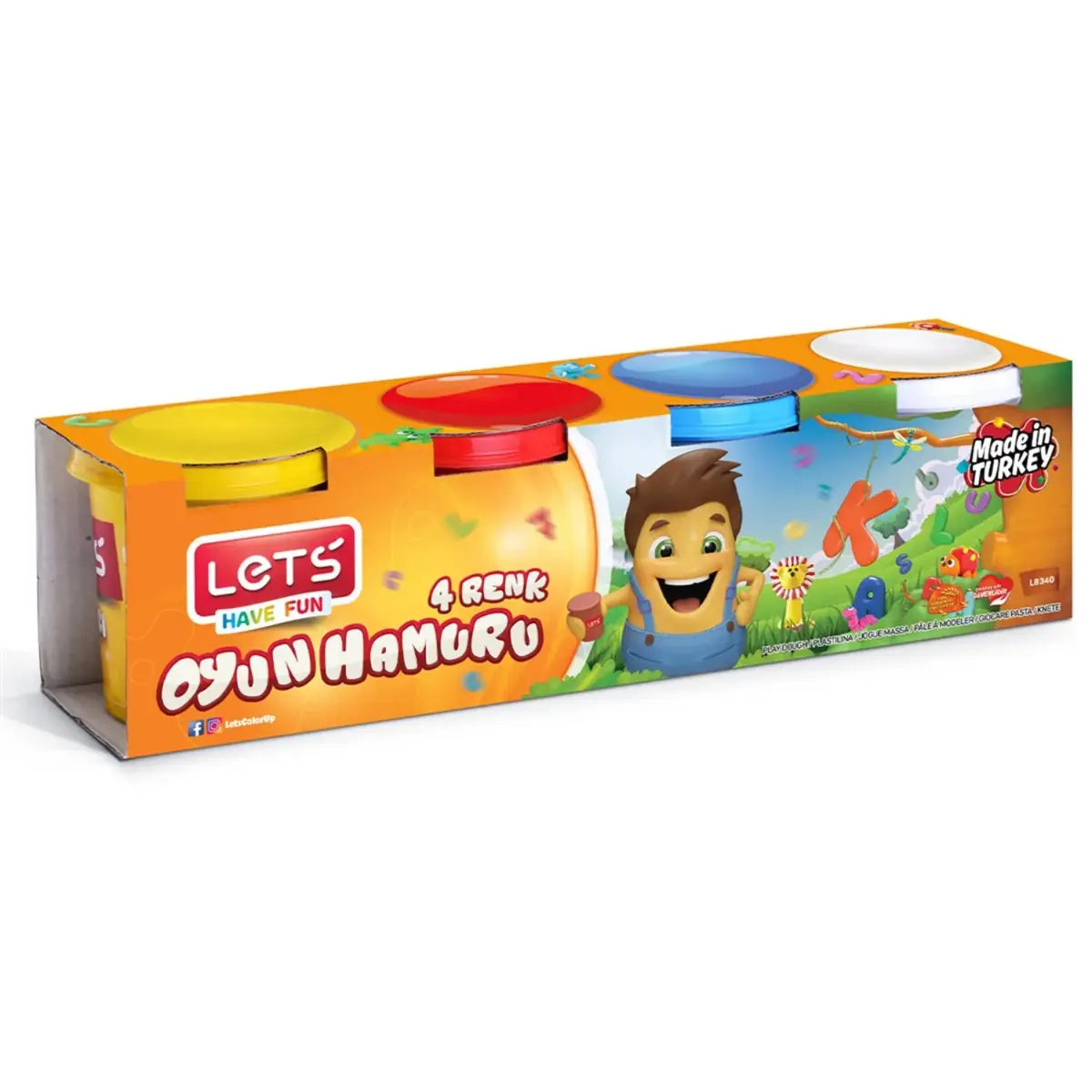 Lets 4 Renk Oyun Hamuru 460 Gr L8440