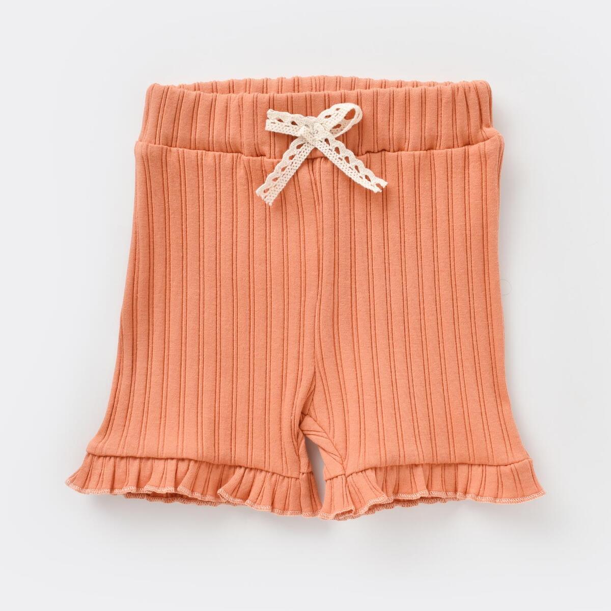 Bibaby Organik 2li Takım Şortlu Summer Fruit Light Cream - Caramel