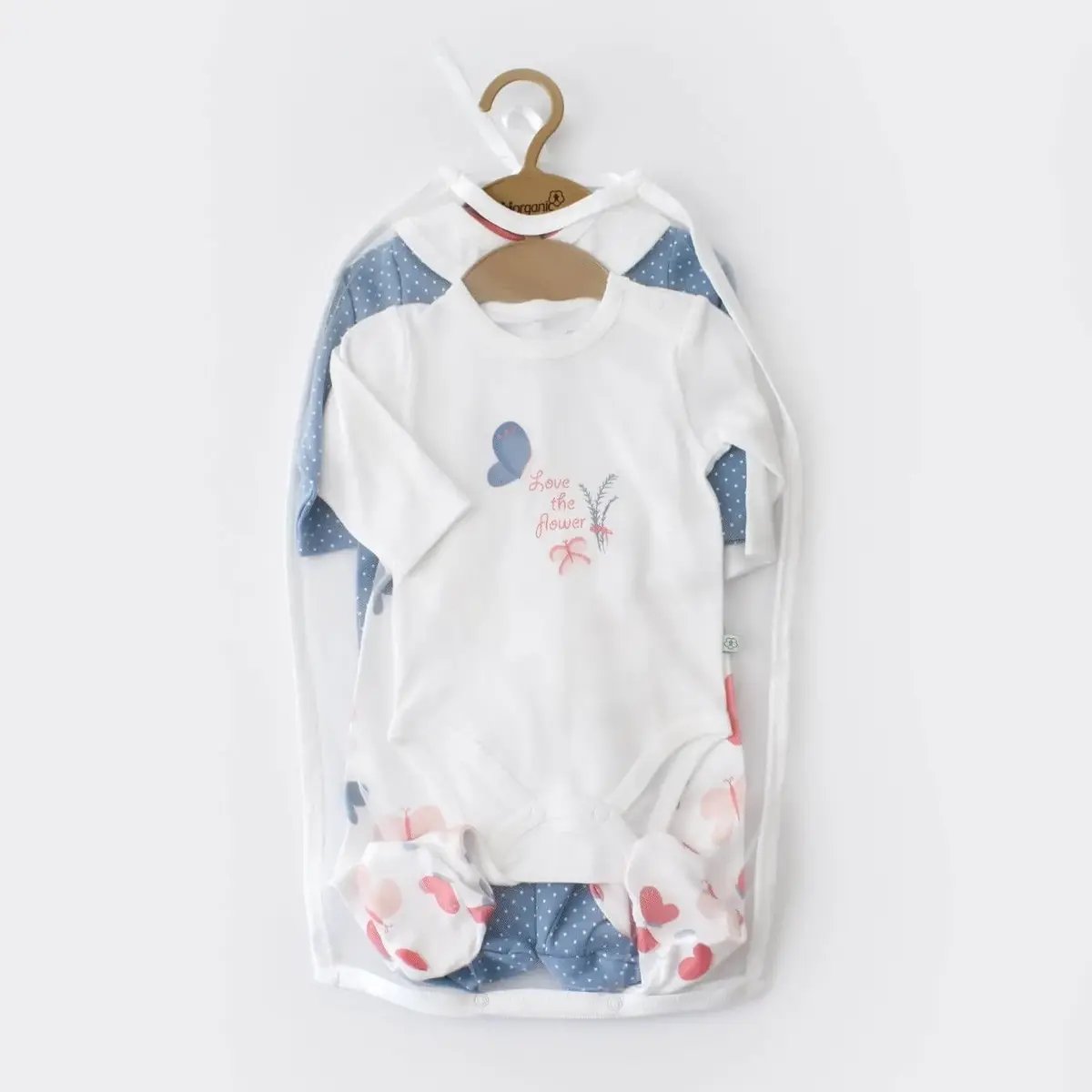 Bibaby Organik Tulum Takımı Tüllü Wild Flowers Spring Blue