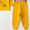 Mini Damla Pijama Takımı Penye Beep Beep Araba Baskılı Sarı