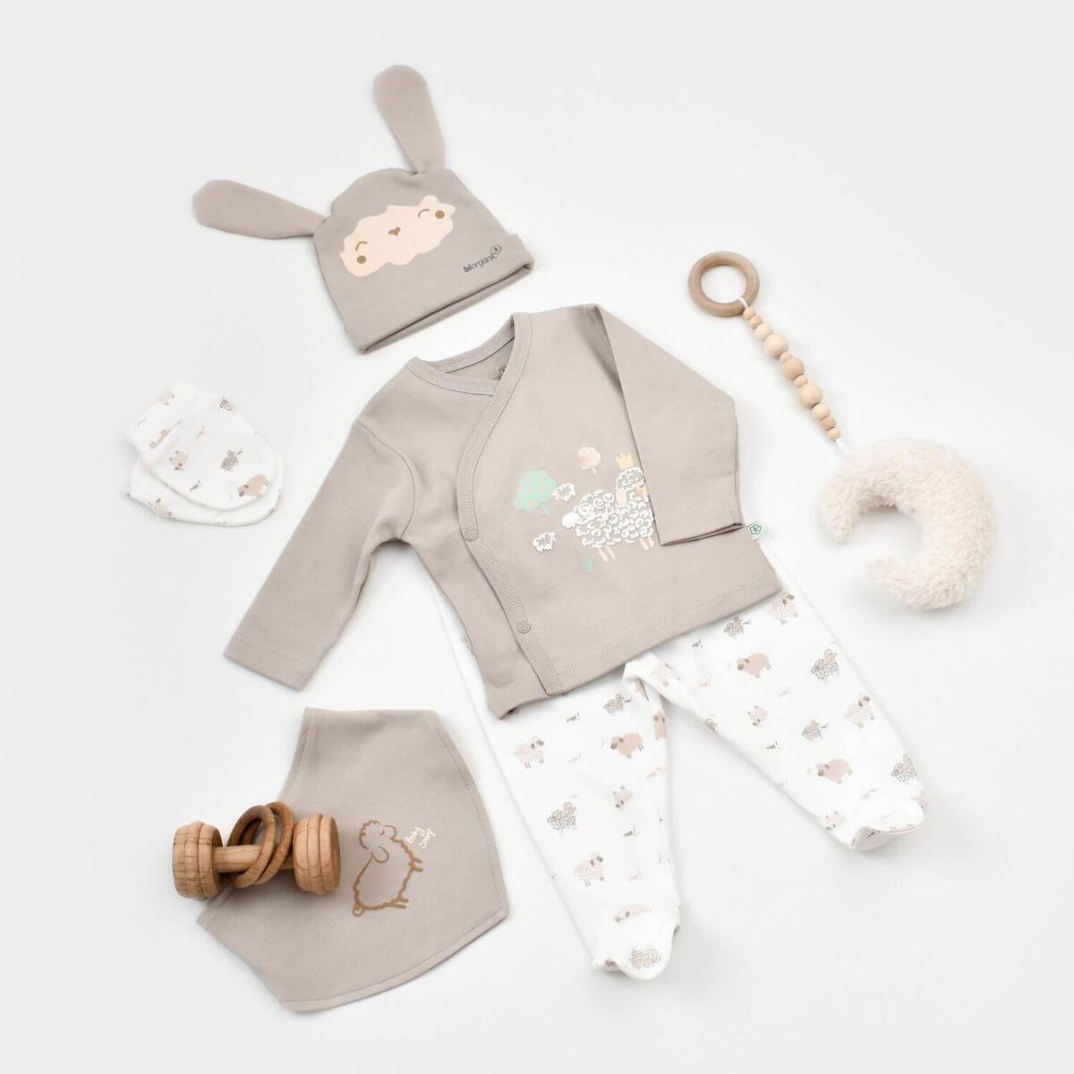 Bibaby Organik Hastane Çıkışı 5li Curly Sheep Bej