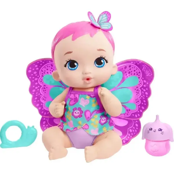 My Garden Baby Kelebek Bebeğimin Bakım Zamanı Pembe Saçlı Bebek