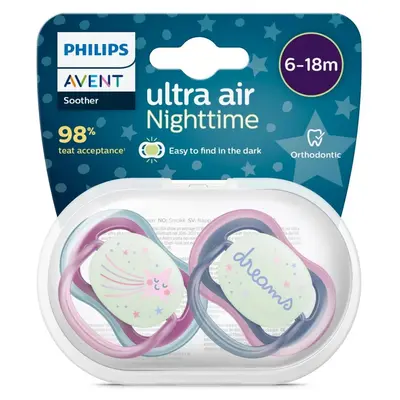 Philips Avent SCF376/14 Ultra Air Gece Emzik 6-18 Ay 2li Kız