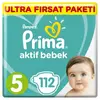Prima Aktif Bebek Bezi 5 Beden Junior 11-18 Kg 112li Ultra Fırsat Paketi