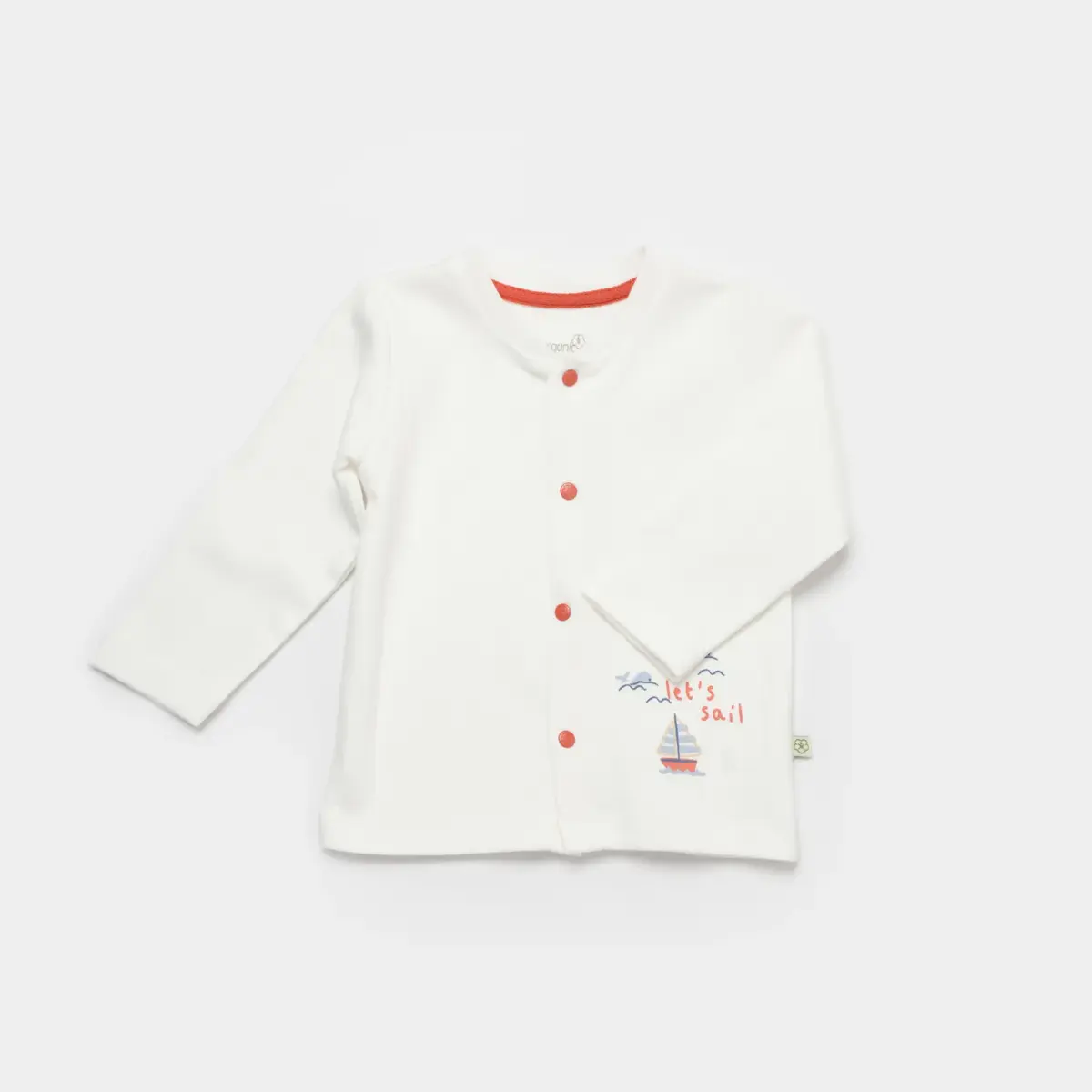 Bibaby Organik Pijama Takımı Sun Lets Sail Ekru - Mavi