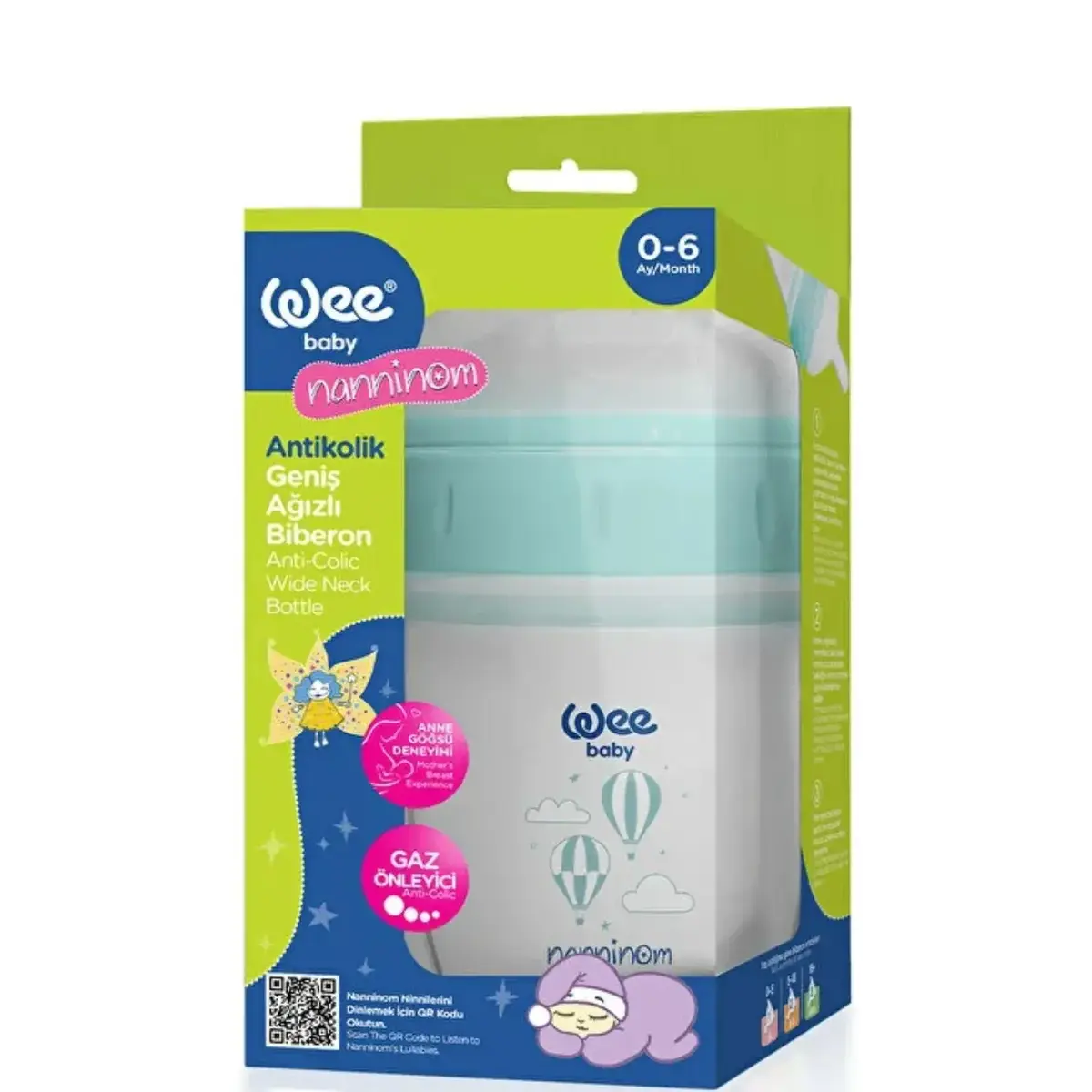 Wee Baby Nanninom Antikolik Geniş Ağızlı Biberon 150ml