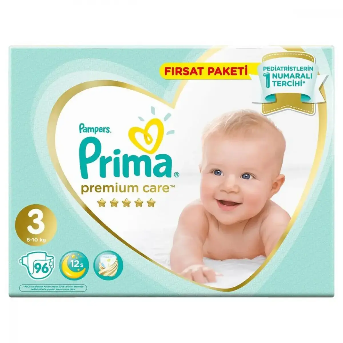 Prima Premium Care Bebek Bezi 3 Beden Midi 6-10 Kg 96lı Ultra Fırsat Paketi