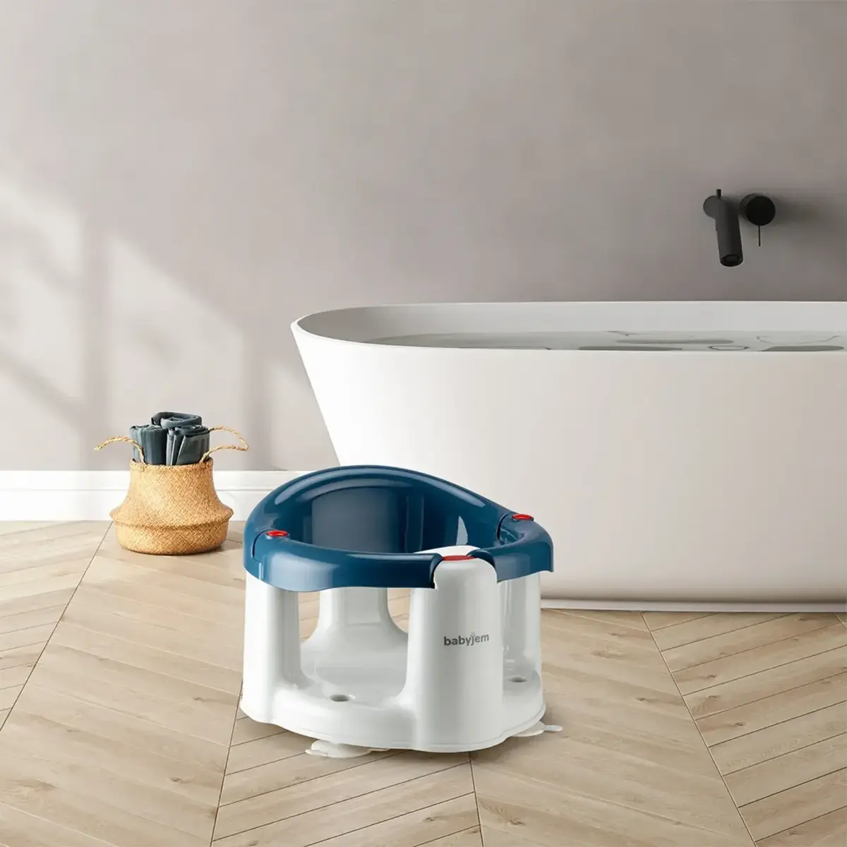 Babyjem Önden Açılır Bebek Banyo&Mama Oturağı İndigo Mavi