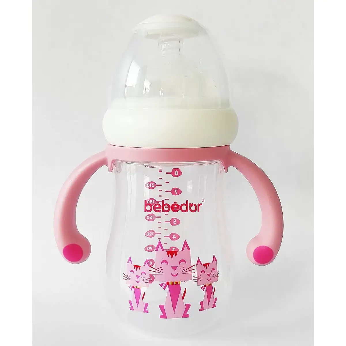Bebedor Geniş Ağızlı Kulplu PP Biberon 240 ml