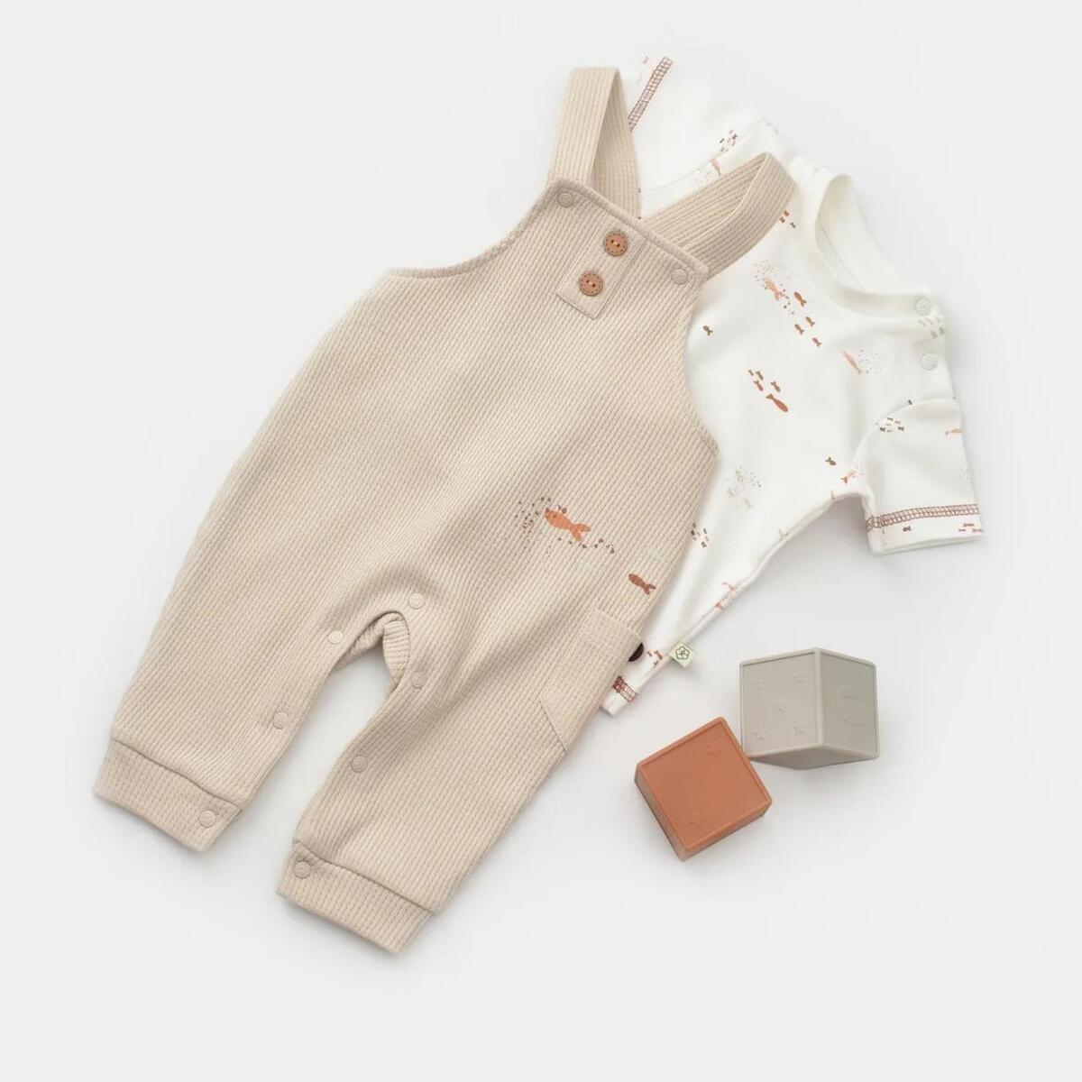 Bibaby Organik Salopet Tulum Magic Starfish Latte