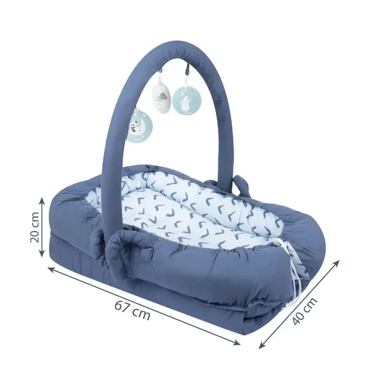 Sevi Bebe Çok Fonksiyonlu Anne Yanı Reflü Yatağı Çentik Desenli