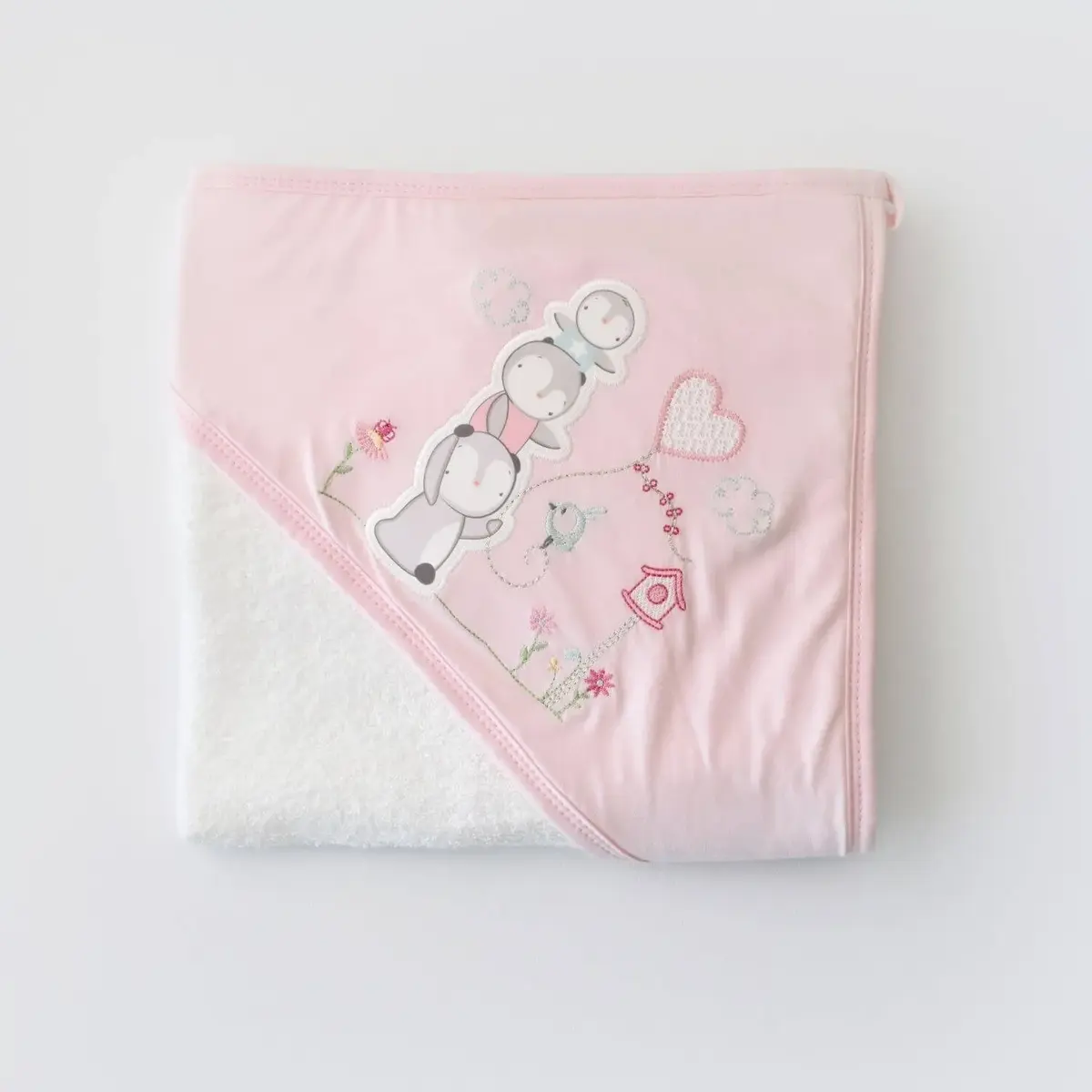 Bibaby Havlu Cute Penguin Ekru - Pembe