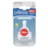 Dr Browns Options+ Dar Ağız Silikon Biberon Emziği 2li 0+ Ay 1.Aşama