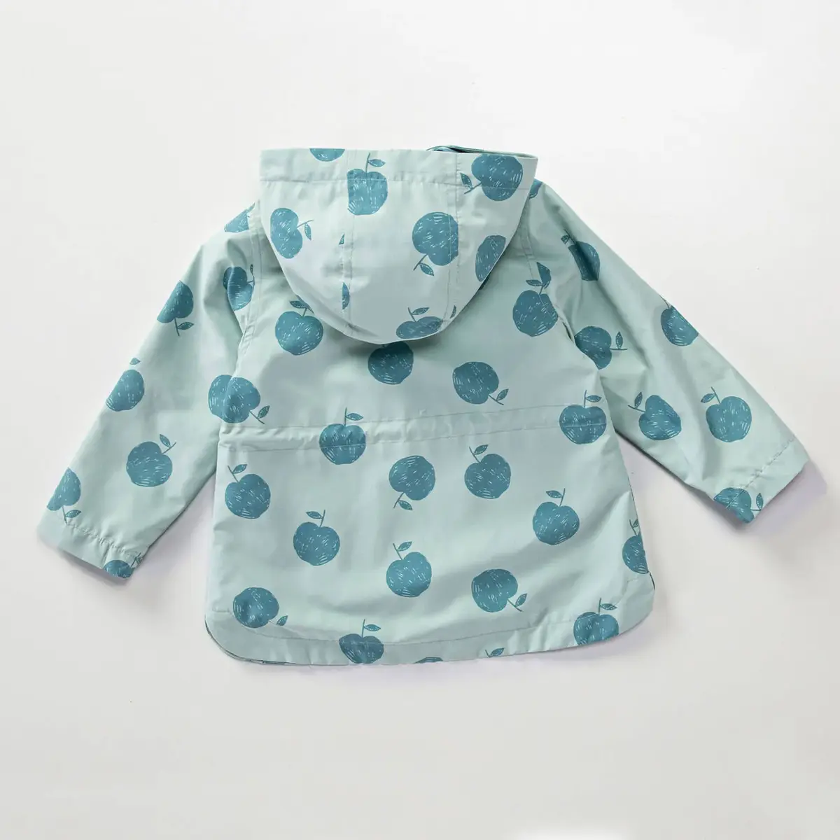 Midimod Yağmurluk Elma Baskılı Mint