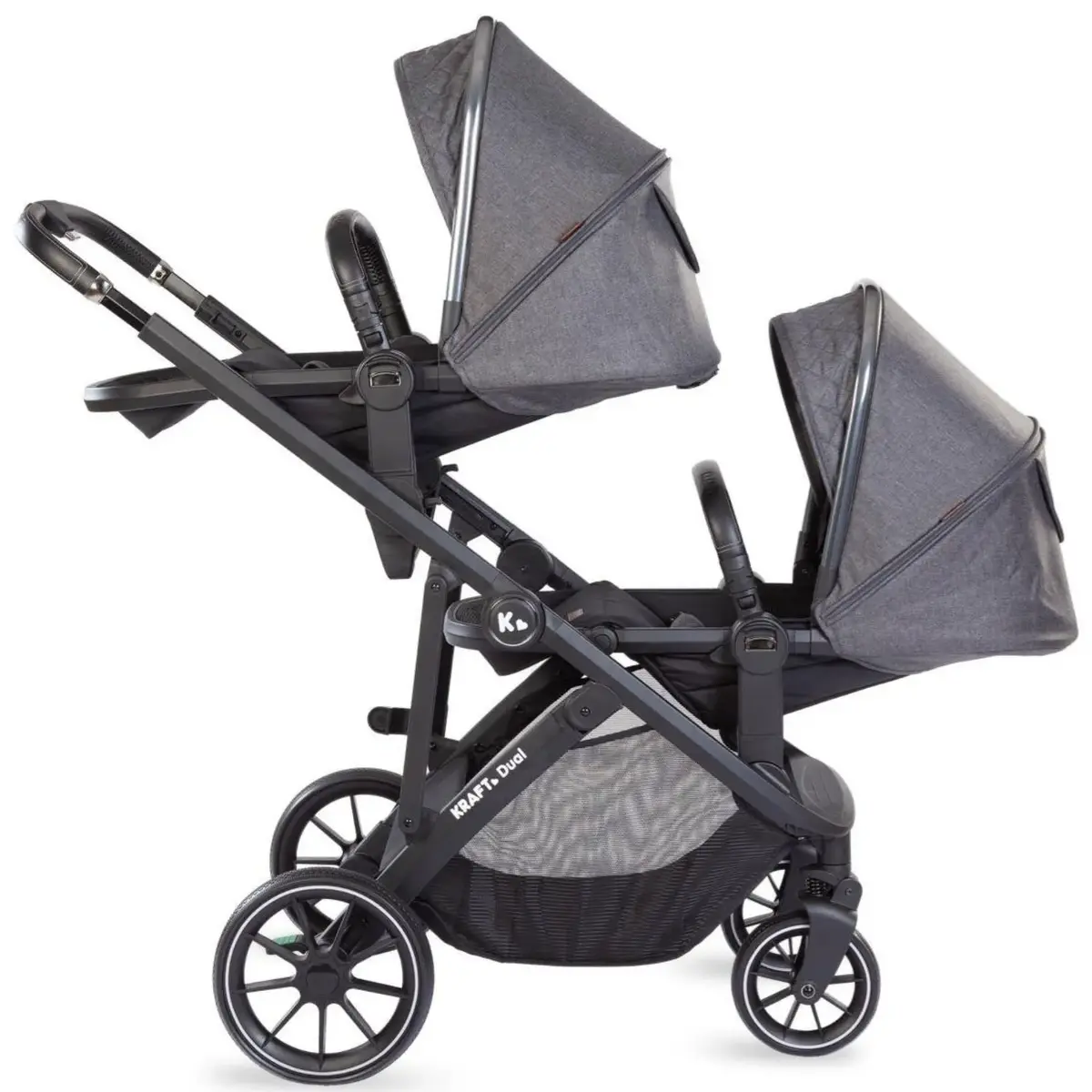 Kraft Dual İkiz Bebek Arabası Dark Grey