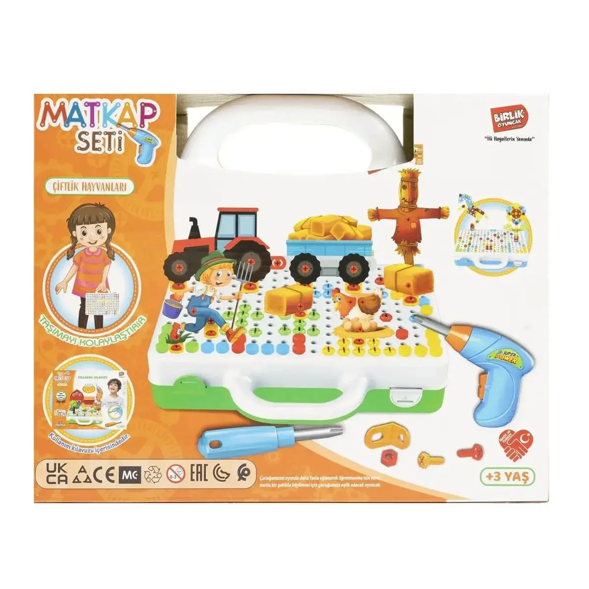 Eğitici Matkap Seti Çiflik Hayvanları 3D Stem Creative