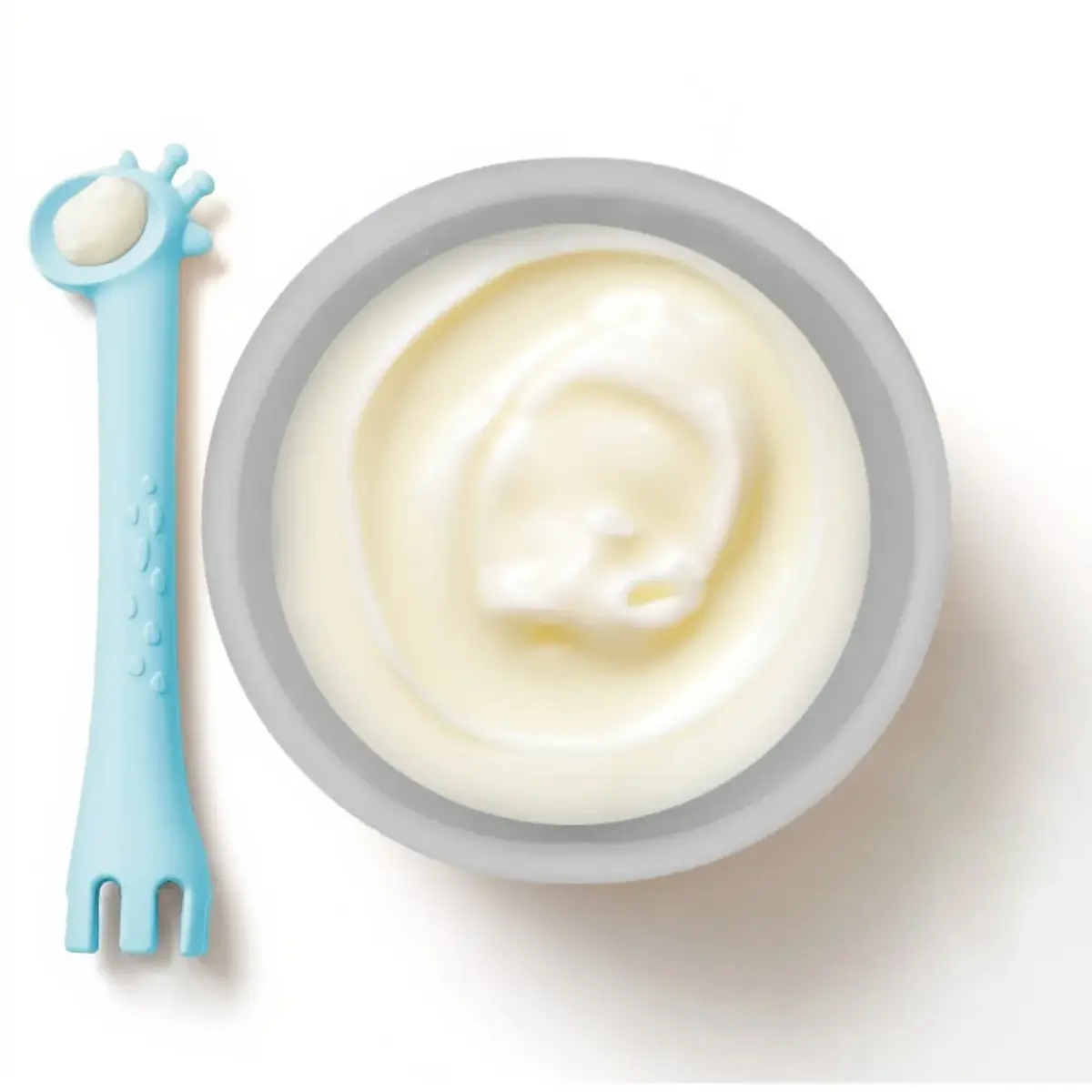 BM Care Çok Amaçlı Mama Çatal Kaşık Zürafa Mavi